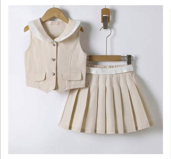 Set gilet en plooirok