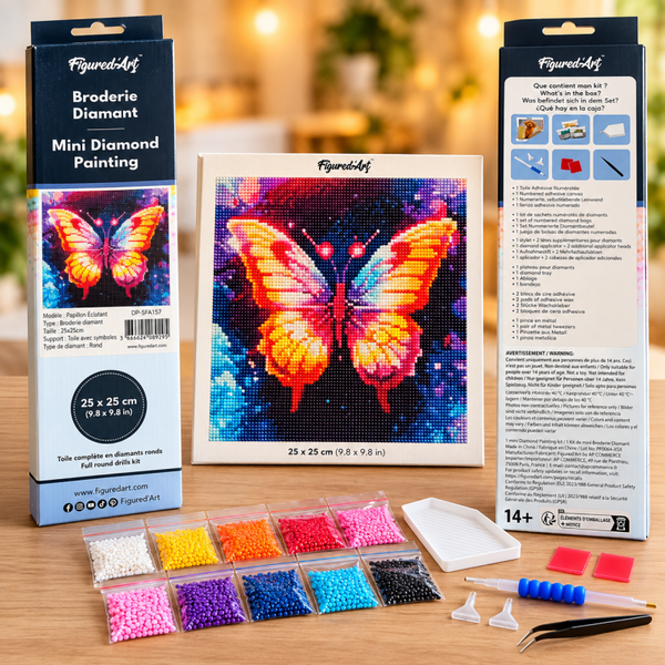 Diamond Painting – Kleurrijke vlinder | Figured’Art