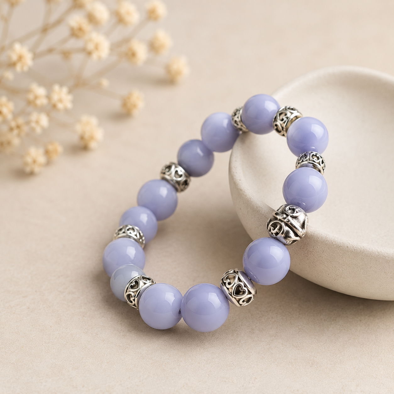 paars met grijs armbandje