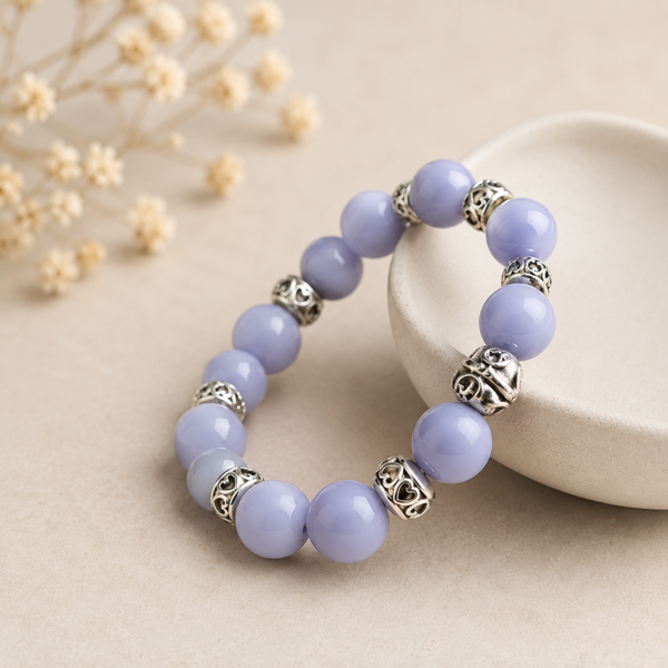paars met grijs armbandje