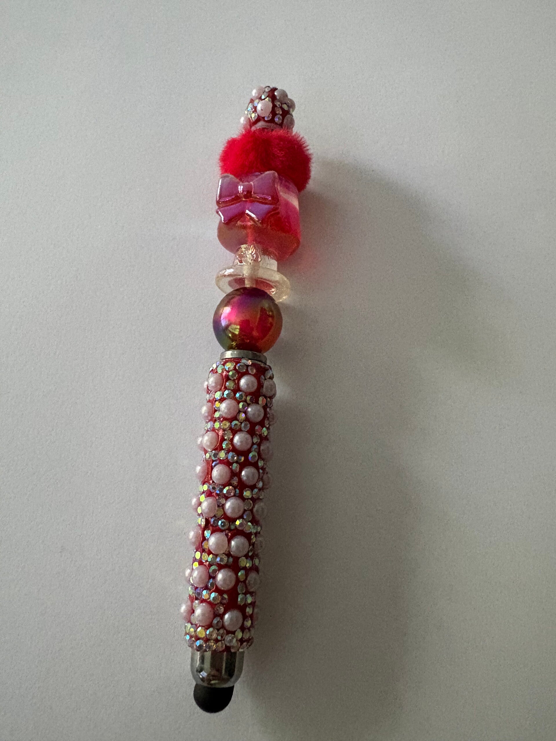 touchpen rood met glas