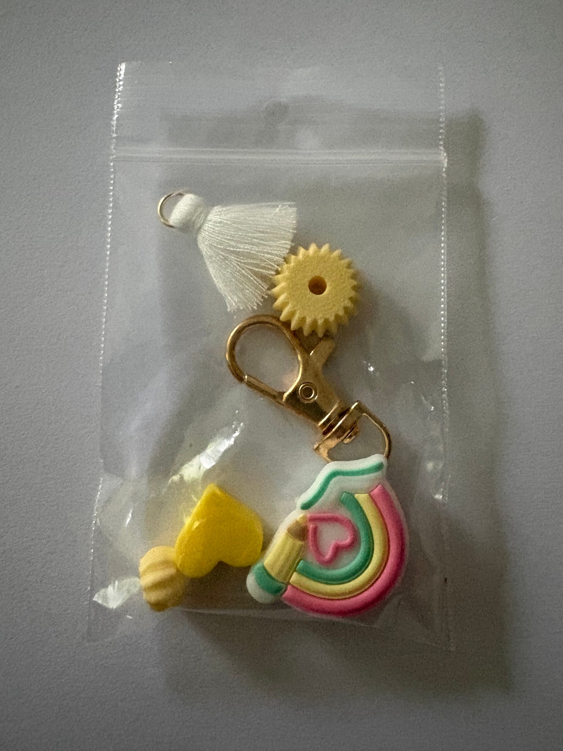 een regenboog sleutel hanger