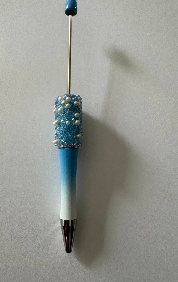 marmer blauw rijgbalpen met parels