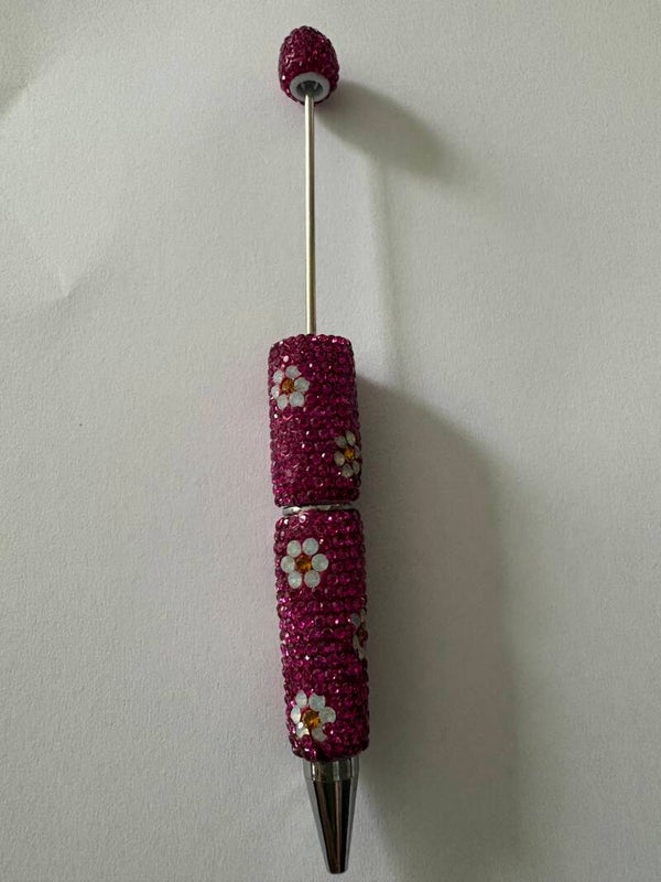 pink rijgbalpen met bloemen