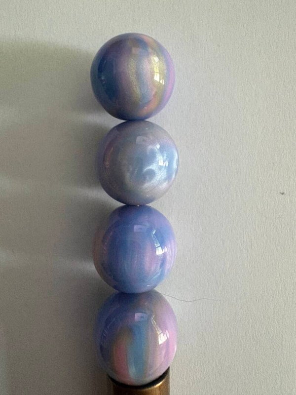 blauwe regenboog acryl kraal 16 mm