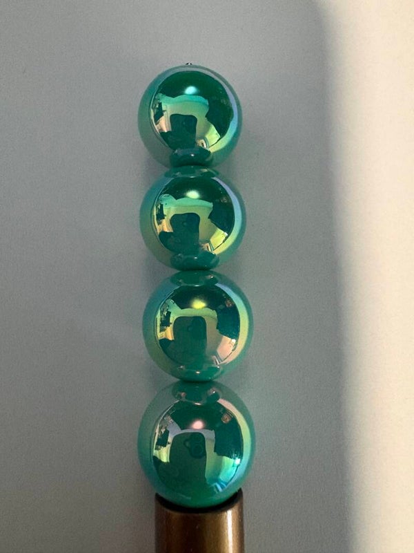 parelmoer groen acrylkraal 16 mm