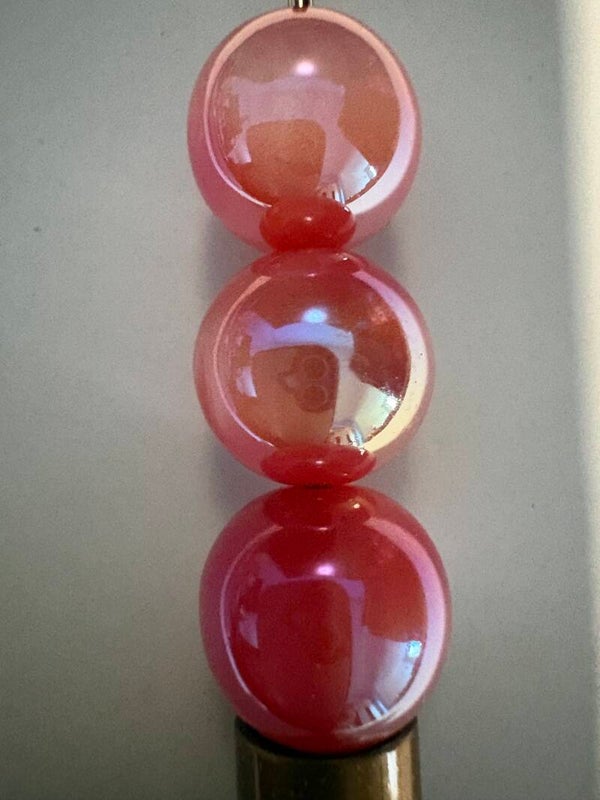 deze parelmoer rode acryl kraal 16 mm