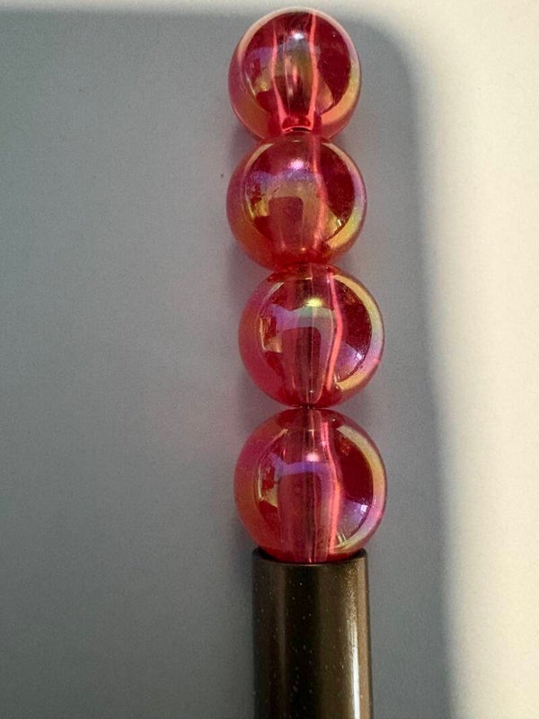 doorzichtige  rood acryl kraal 16 mm