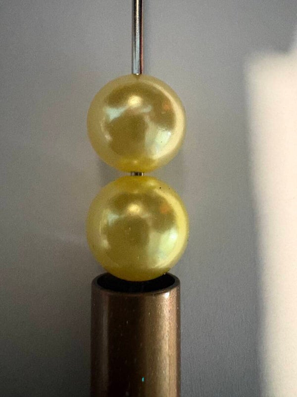 licht gele acryl kraal 12 mm