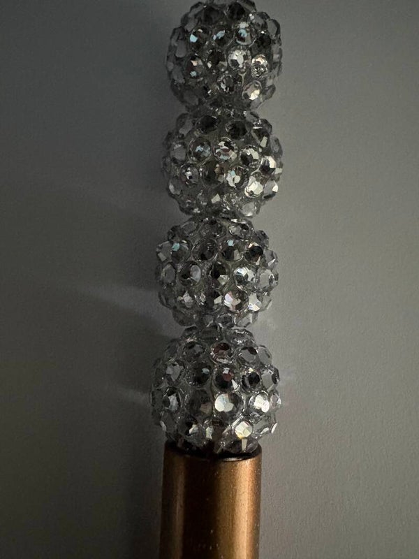 zilvere disco acryl kraal 10 mm