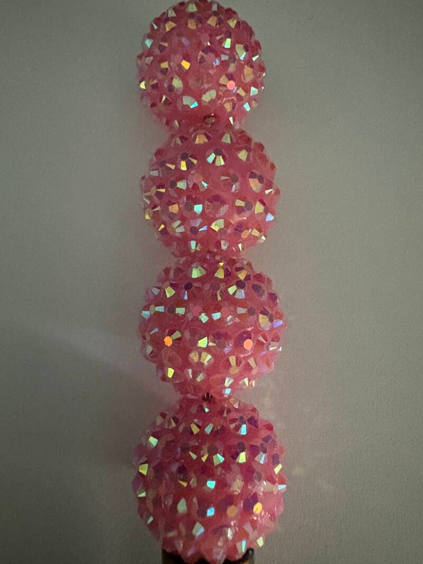 roze disco acryl kraal 20 mm