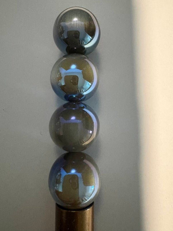 bruin cat eye acryl kraal 16 mm