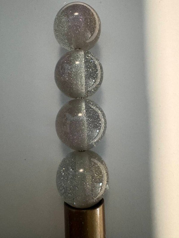 doorschijnende met lichte paarse glitter 16 mm