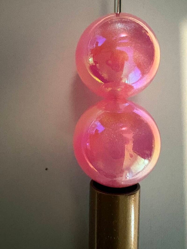 parelmoer roze acryl kraal 20 mm