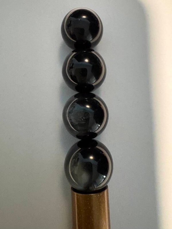zwarte cat eye acryl kraal 16 mm