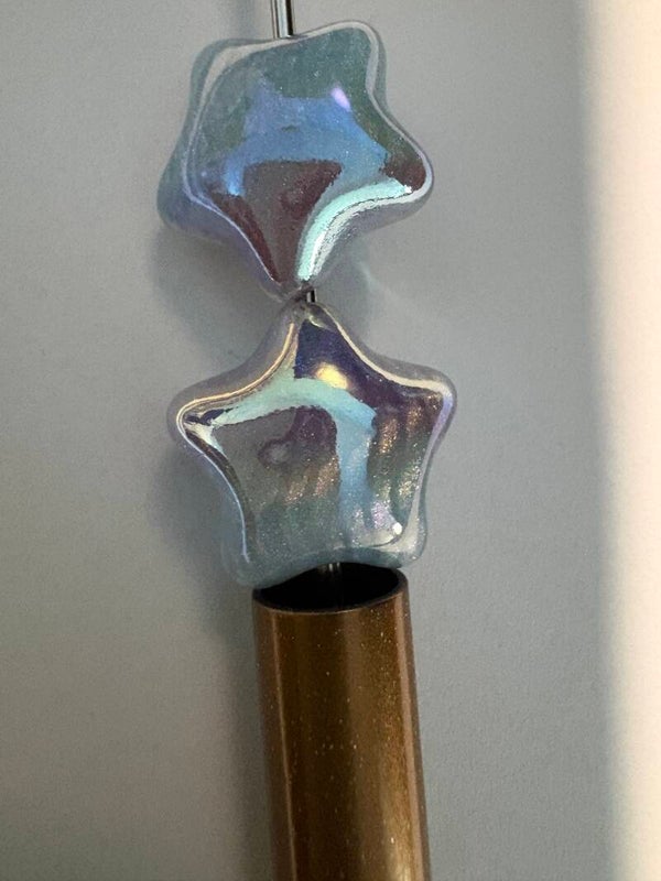 ster blauw paars acryl kraal 16 mm