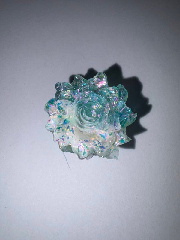 dubbelzijdige roos in mint en roos kleur