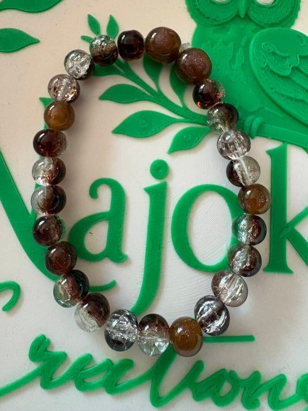 DIY bruine kraal armband