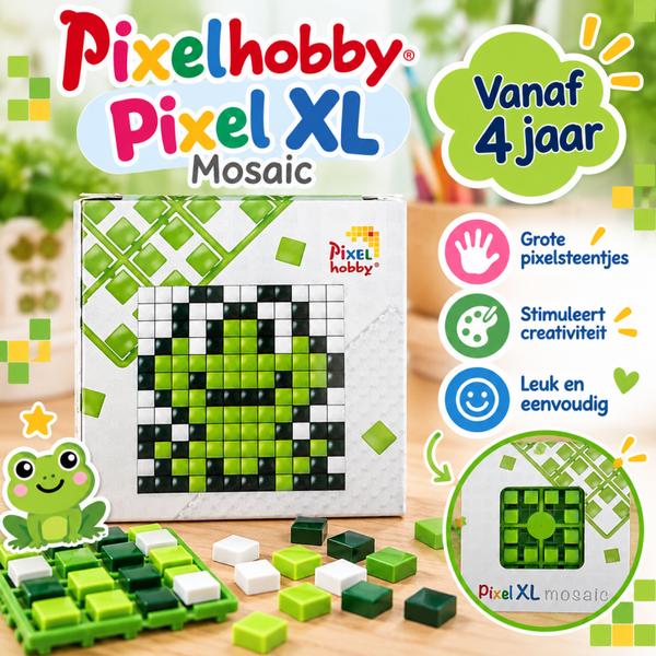 Productnaam: Pixelhobby XL Mozaïek – Kikker | Vanaf 4 jaar
