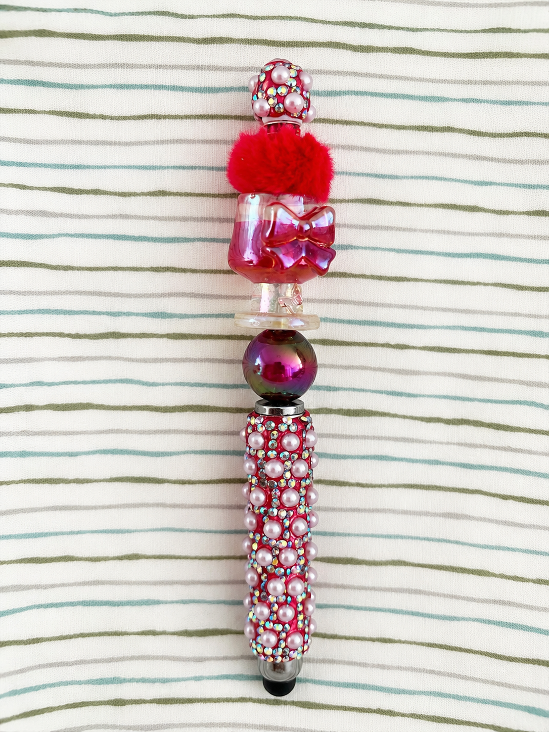 touchpen rood met glas