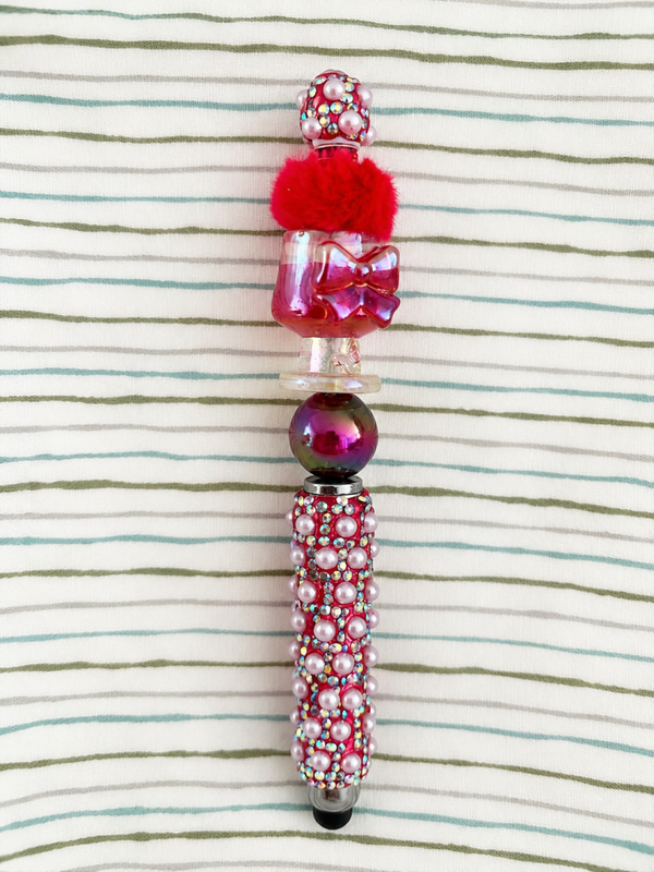 touchpen rood met glas