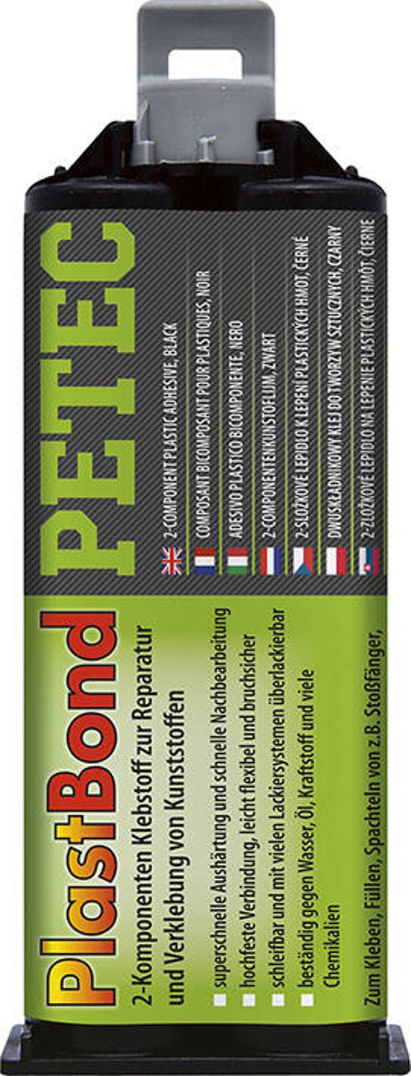 Colle bi-composante Petec Plastbond 50 ml + embout mélangeur