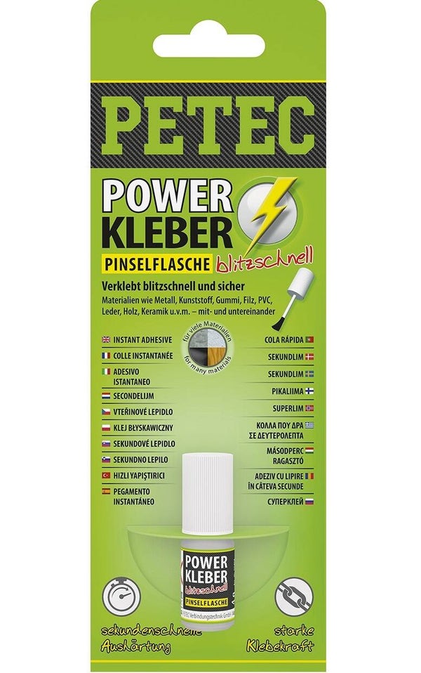 Colle super forte Petec avec pinceau 4 g.