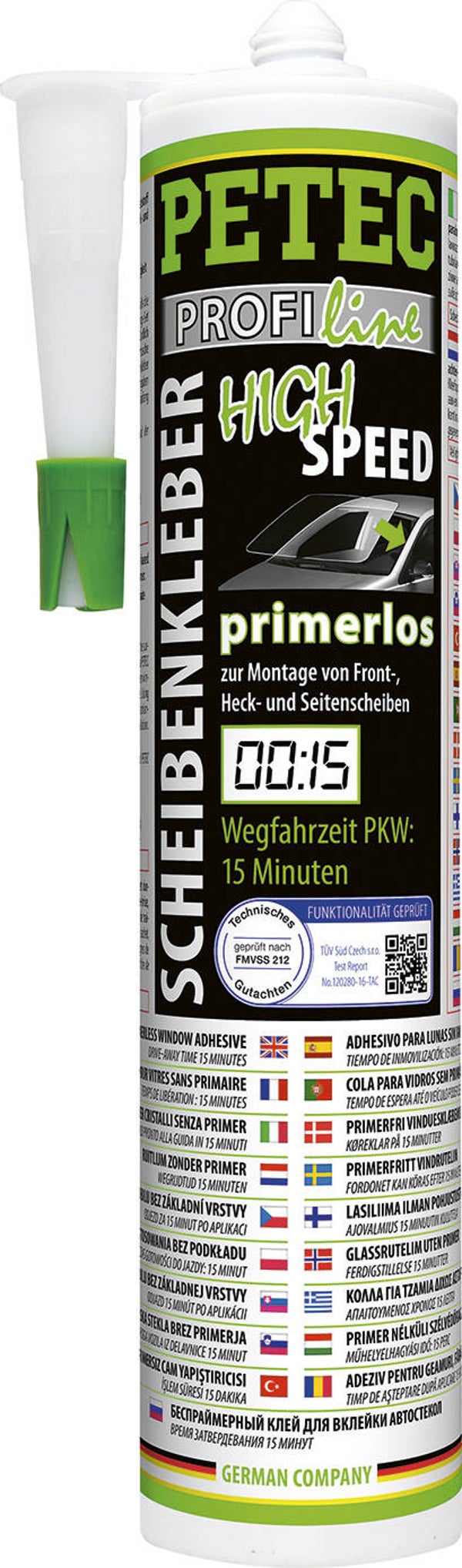Colle à vitres Petec haute vitesse 290 ml