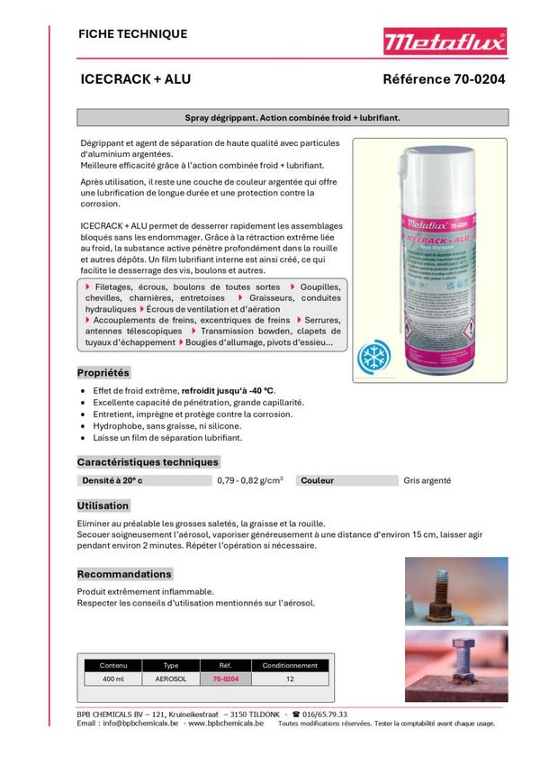 METAFLUX 70-04 Icecrack + spray aluminium 400 ml