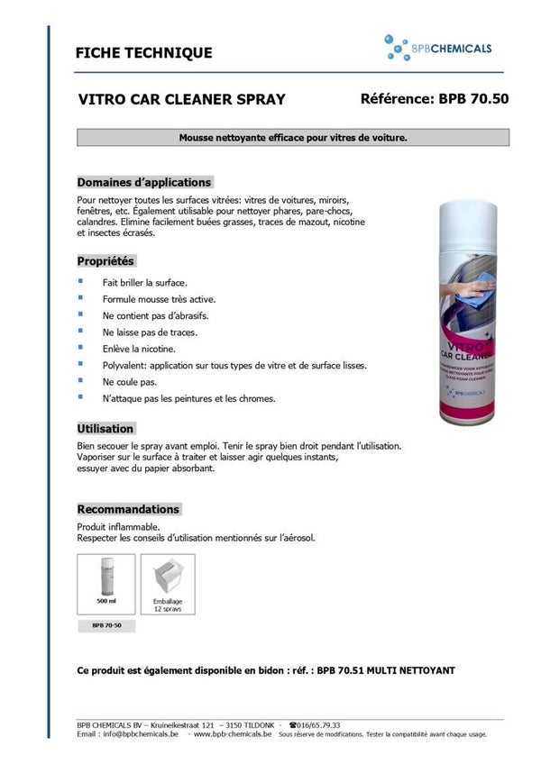 Vitro car cleaner spray 500 ml