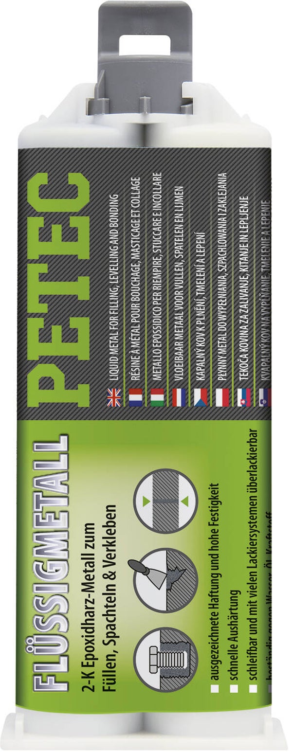 Métal liquide bi-composant Petec 50 ml + embout mélangeur