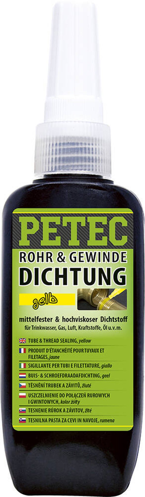 Mastic d'étanchéité haute résistance Petec pour filetage 50 ml