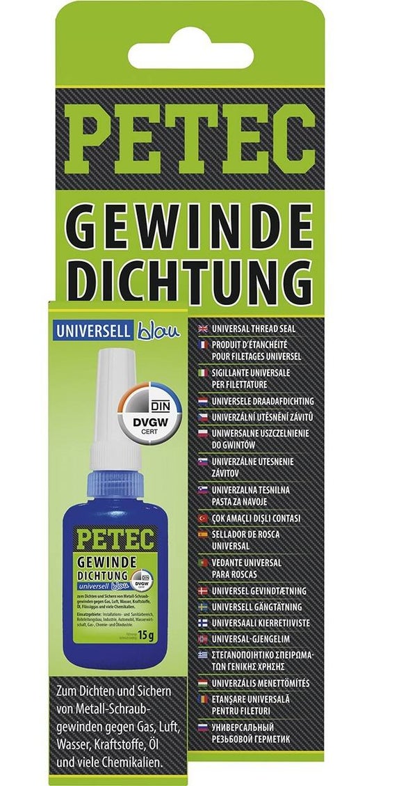 Mastic d'étanchéité pour filetage Petec 15 g
