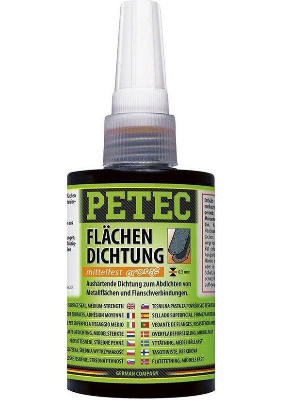 Mastic plat Petec, fermeté moyenne, orange, 75 ml