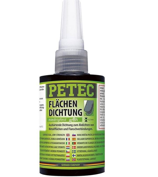 Mastic plat Petec moyennement ferme vert 75 ml