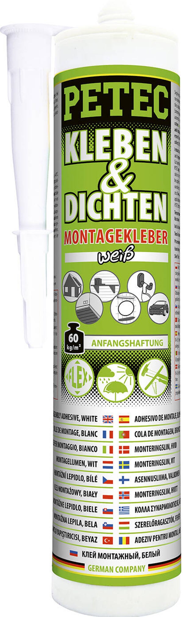 Mastic polymère blanc Petec MS 290 ml