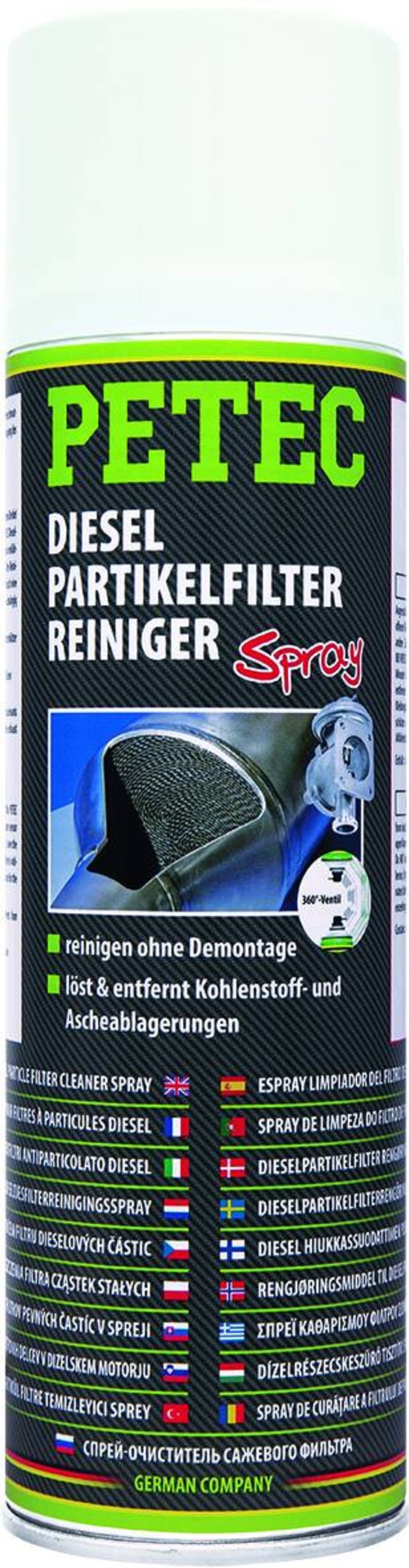 Nettoyant pour filtre à particules Petec en spray 400 ml