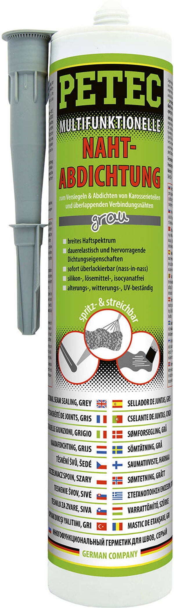 Mastic d'étanchéité multifonctionnel Petec gris 310 ml