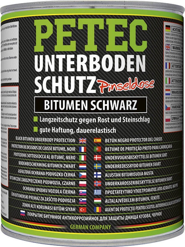 Plaque de protection de fond Petec, bitume noir, boîte 1 L