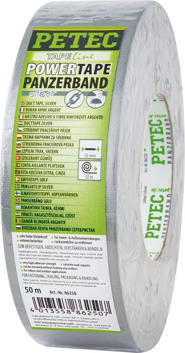 Ruban d'alimentation Petec argent 50 m x 50 mm