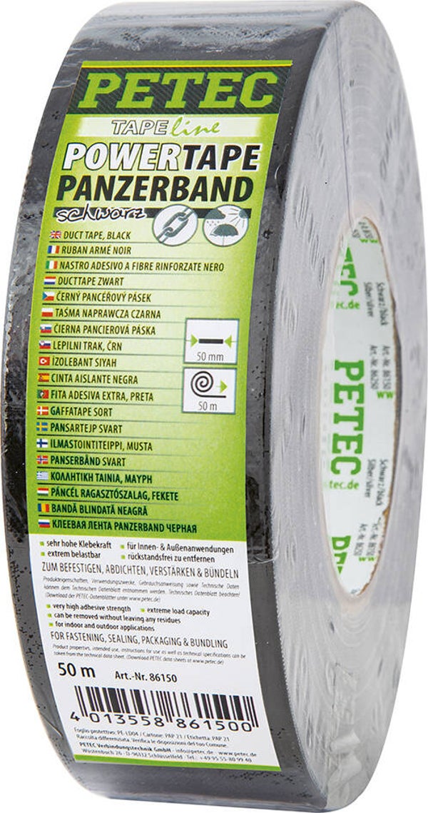 Ruban d'alimentation Petec noir 50 m x 50 mm