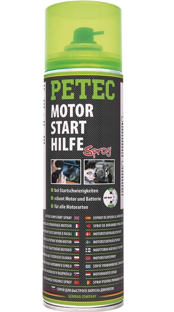 Spray d'aide au démarrage moteur Petec 500 ml