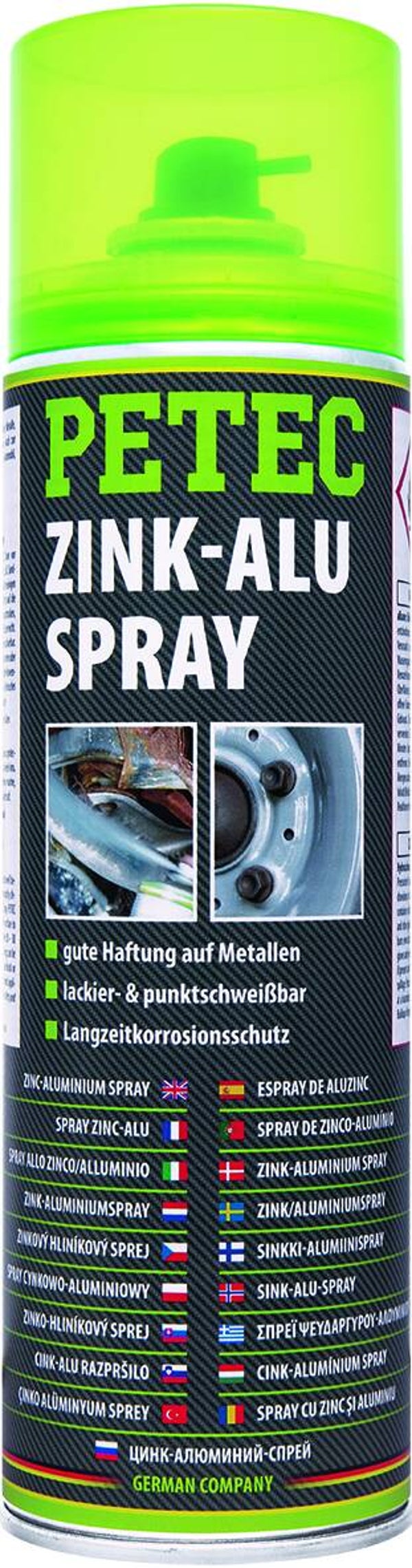 Spray zinc-aluminium Petec 500 ml