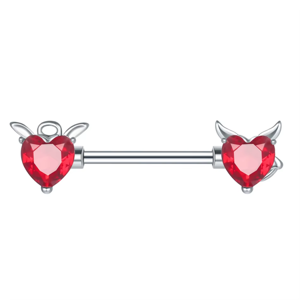 Devil Heart Nipple Rings