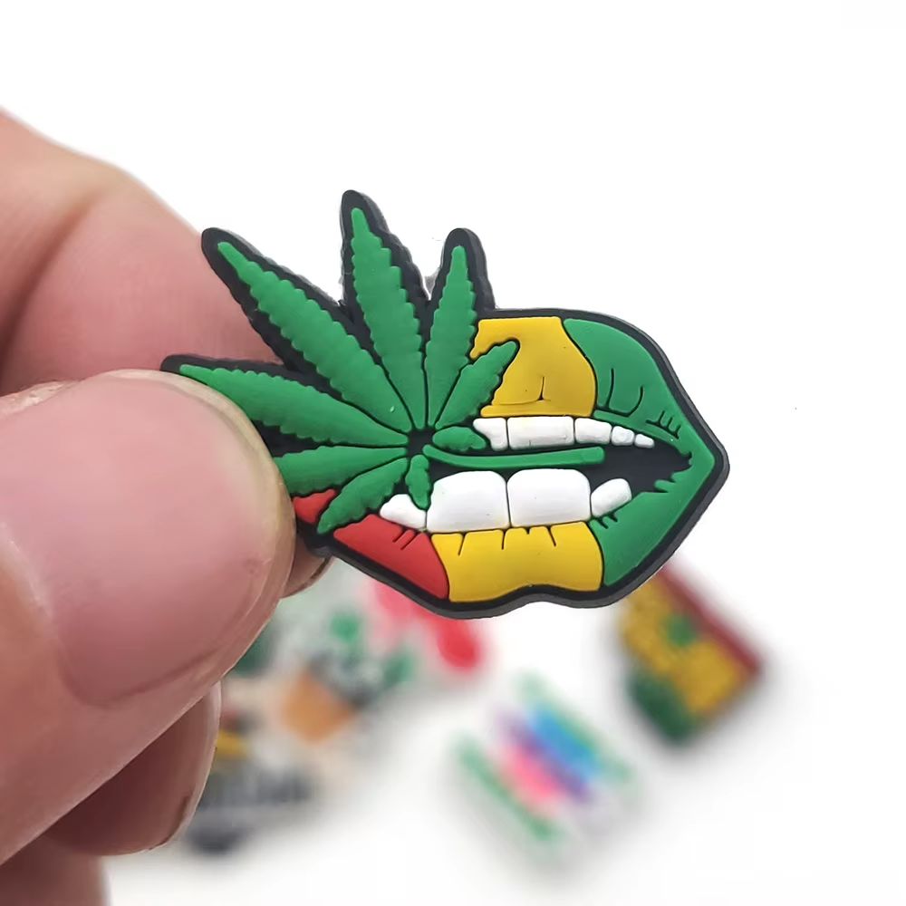 420 Lips Shoe Charm