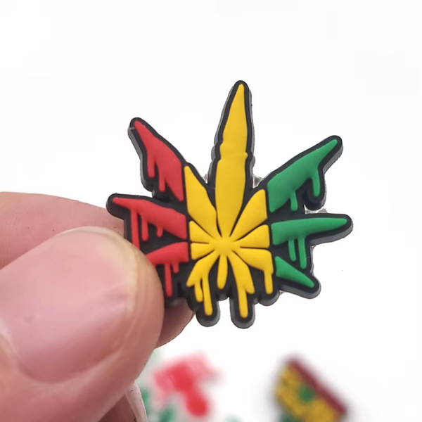 Marijuana Leaf Shoe Charm