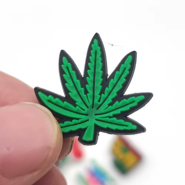 Marijuana Leaf Shoe Charm