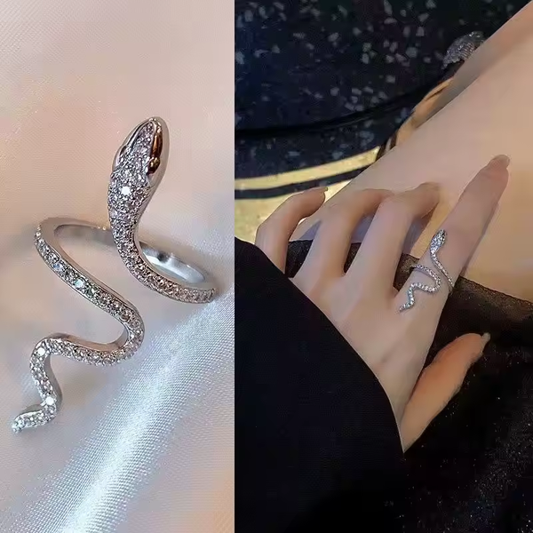 Mystic Serpent Adjustable Snake Ring