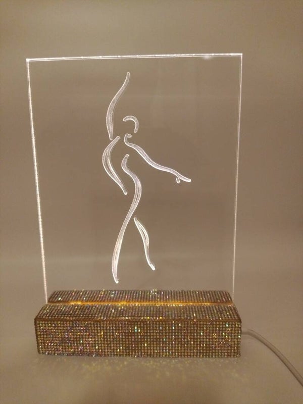 Dekoratives Leuchtschild 15*22 cm /Ballerina/