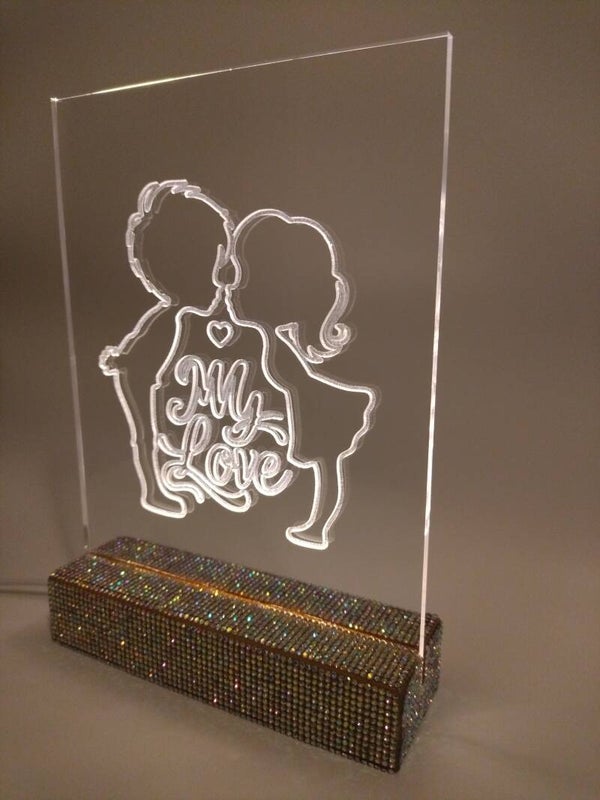Dekoratives Leuchtschild 15*22 cm /Liebe/